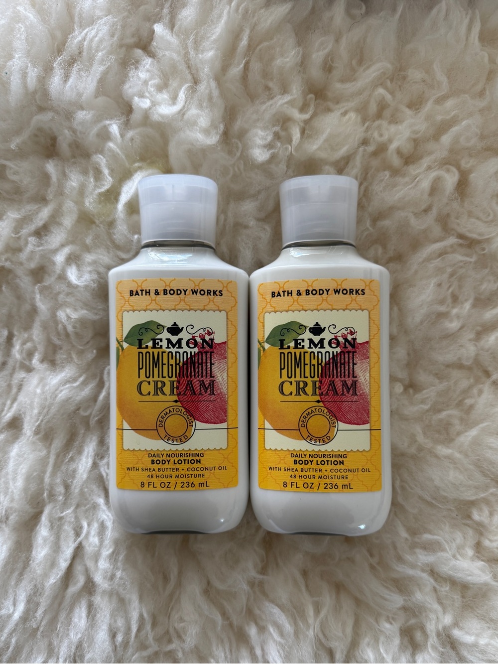 New BBW Lemon Pomegranate Cream Daily Moisturizing Shea Body Lotions